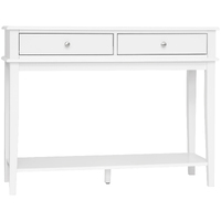 Chloe 2 Drawer 1 Shelf Storage Console Table  - White