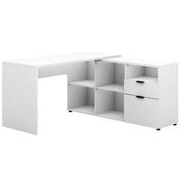 Rico 2 Drawer 5 Compartment Executive Office Study Work Desk White