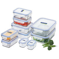 Glasslock 10 Piece Food Storage Container Set 28041 Tempered Glass Microwave Safe