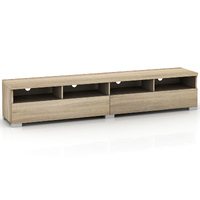 Elara 4 Compartments 2 Drawers TV Entertainment Unit 2m - Light Sonoma Oak