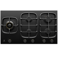 Electrolux EHG955BE 90cm Gas Cooktop Black Ceramic Glass