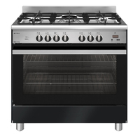 Emilia 90cm BLACK Dual Fuel cooker EM965GEN